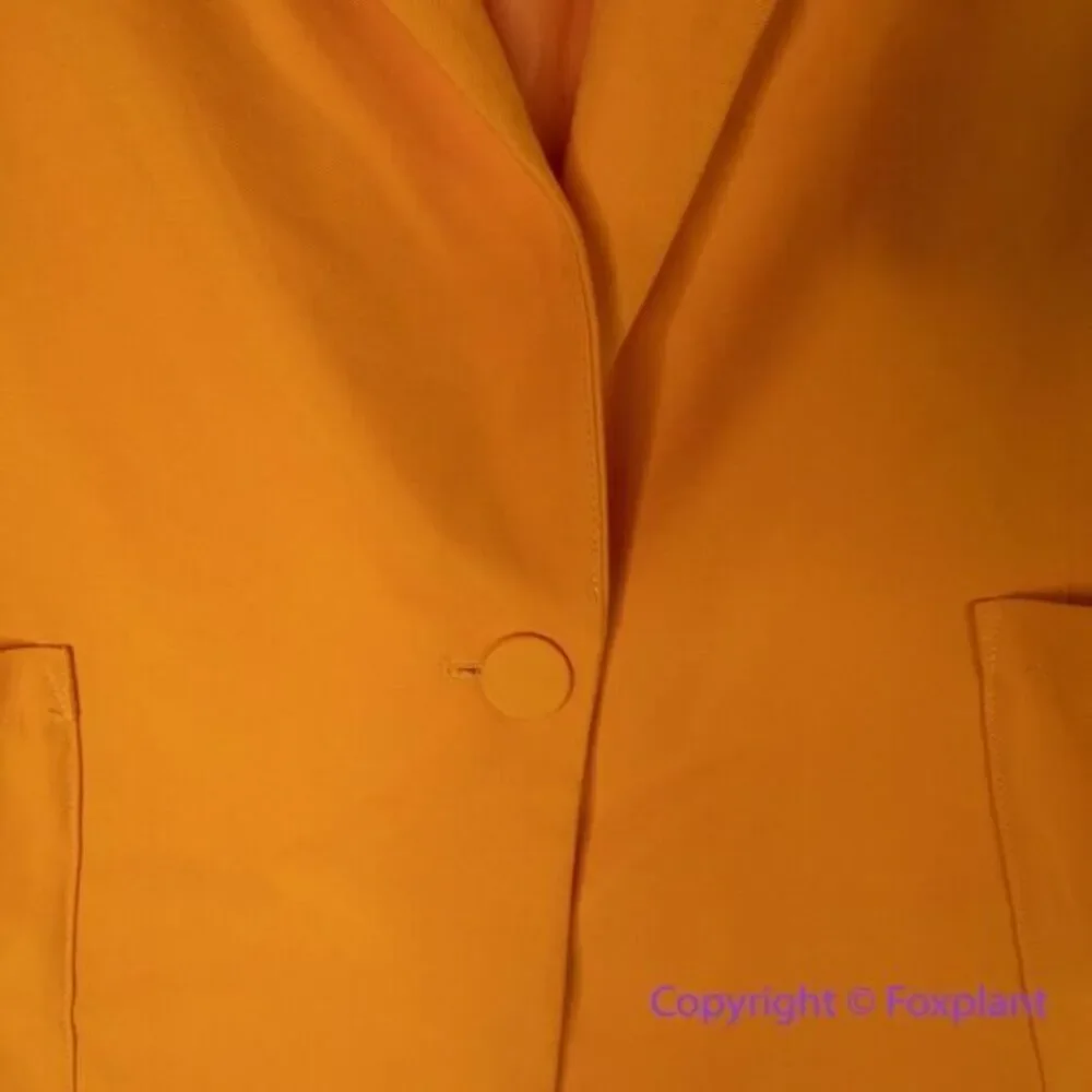 Eloquii Orange Long‎ Sleeve Blazer With Pockets Plus Size 14 - Picture 5 of 14